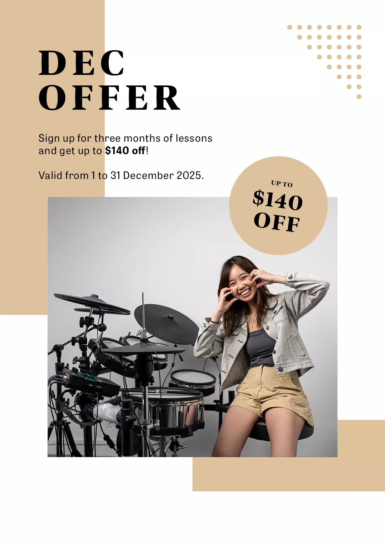 Adult Drum Lessons - Afternoon Promo