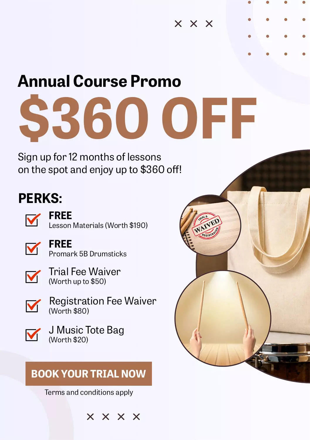 Adult Drum Lessons - Annual Promo
