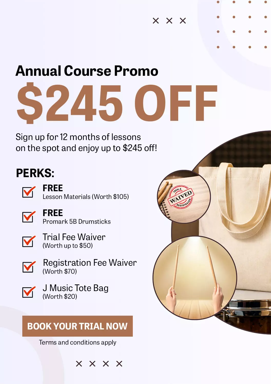 Adult Drum Lessons - Annual Promo